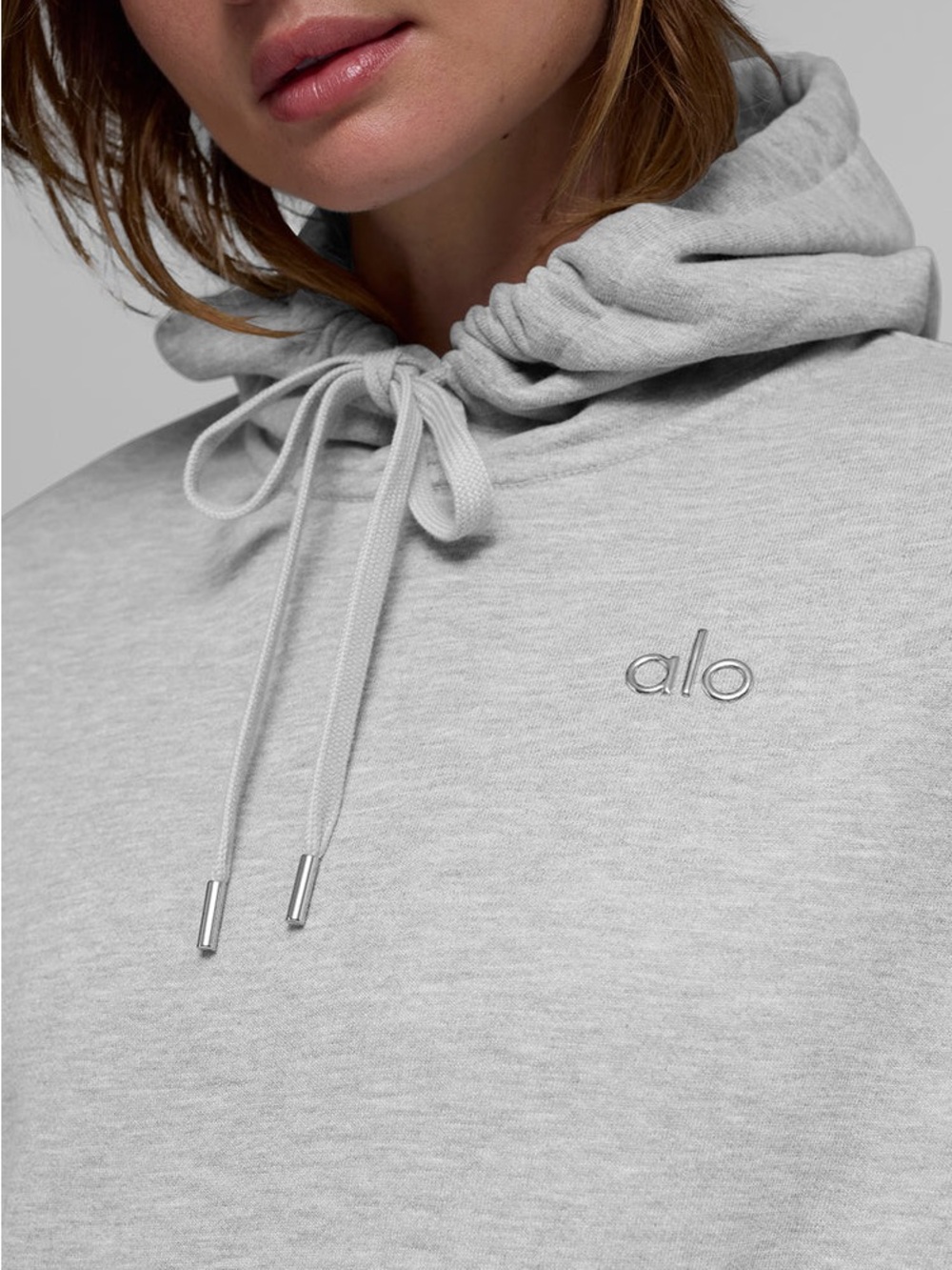 NWT Alo Accolade gray hoodie relaxed fit size xs unisex - Picture 2 of 11